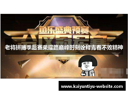 老将拼搏季后赛荣耀路巅峰时刻诠释青春不败精神